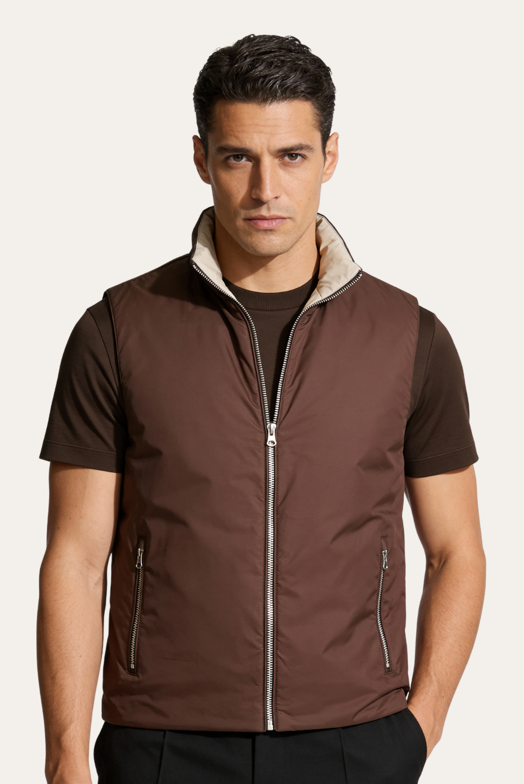 Kahverengi Roma Yelek