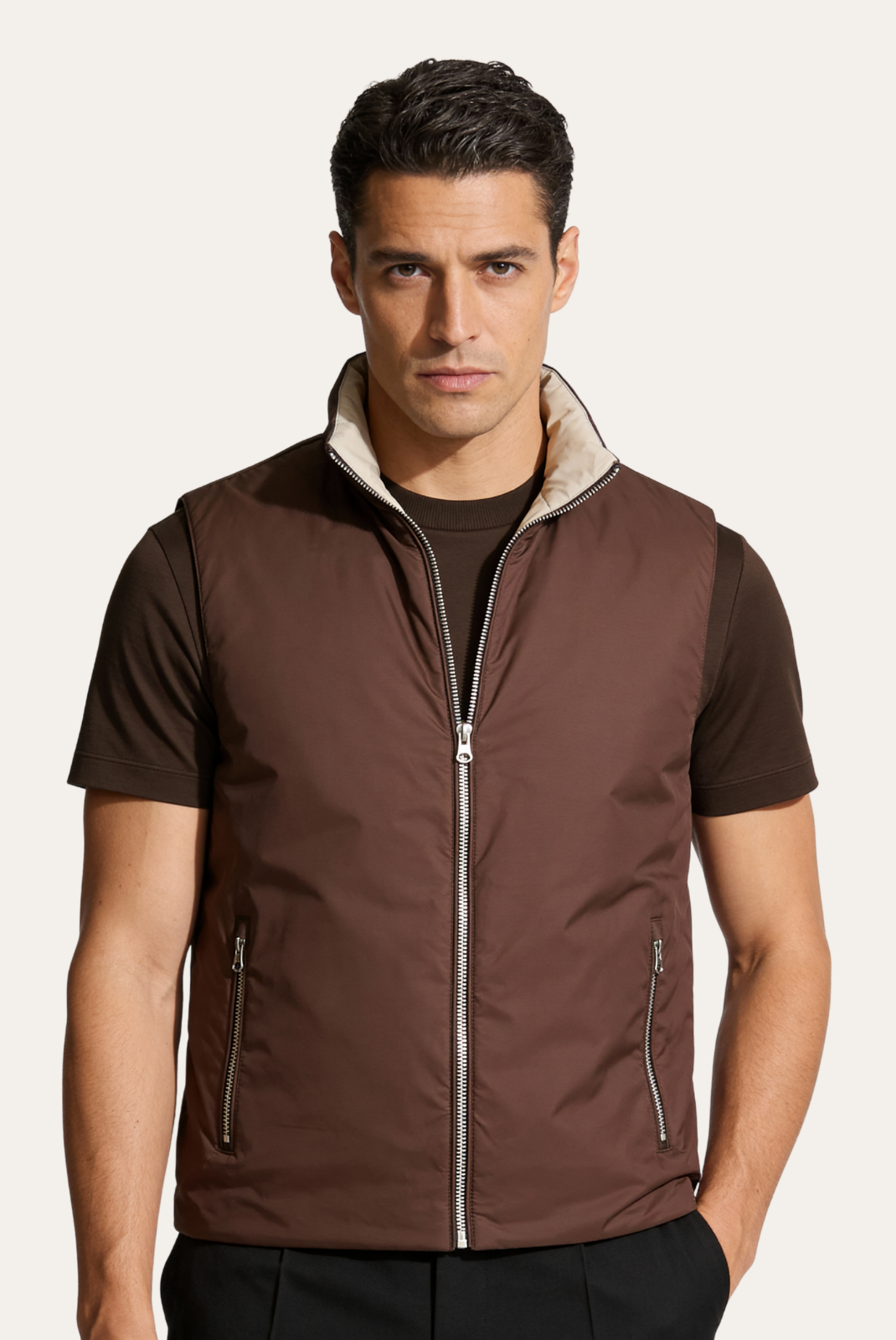 Kahverengi Roma Yelek