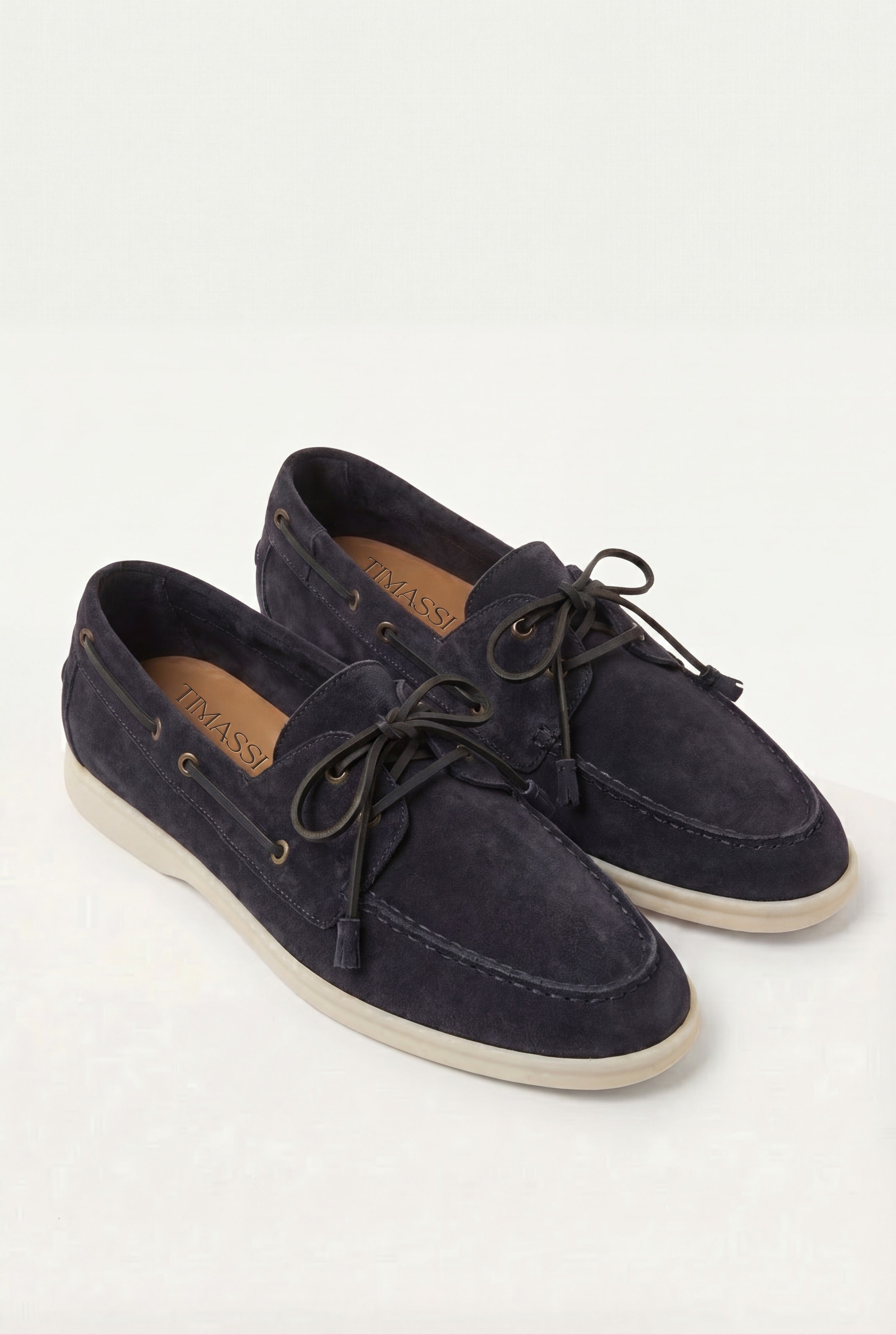 Timassi Amalfi Süet Loafer - Lacivert - ayak üzerinde