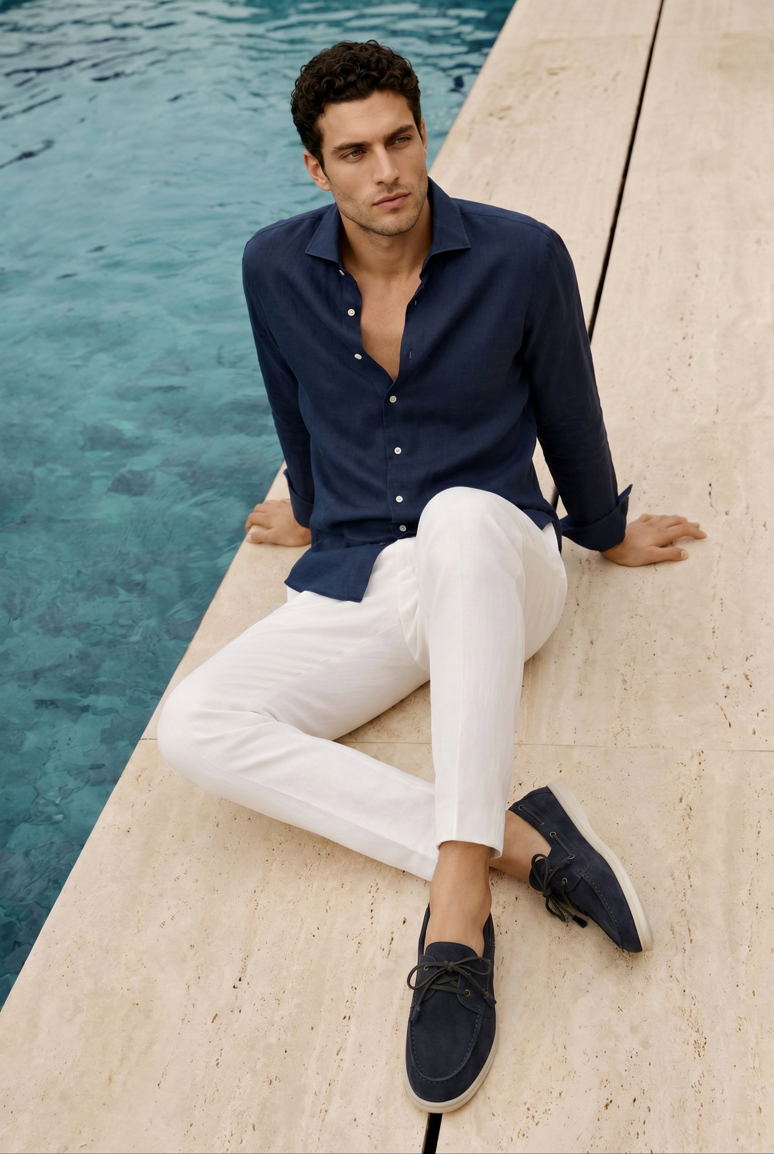 Timassi Amalfi Süet Loafer - Lacivert - taban detayı
