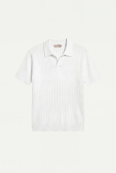 Capri Triko Polo - Beyaz