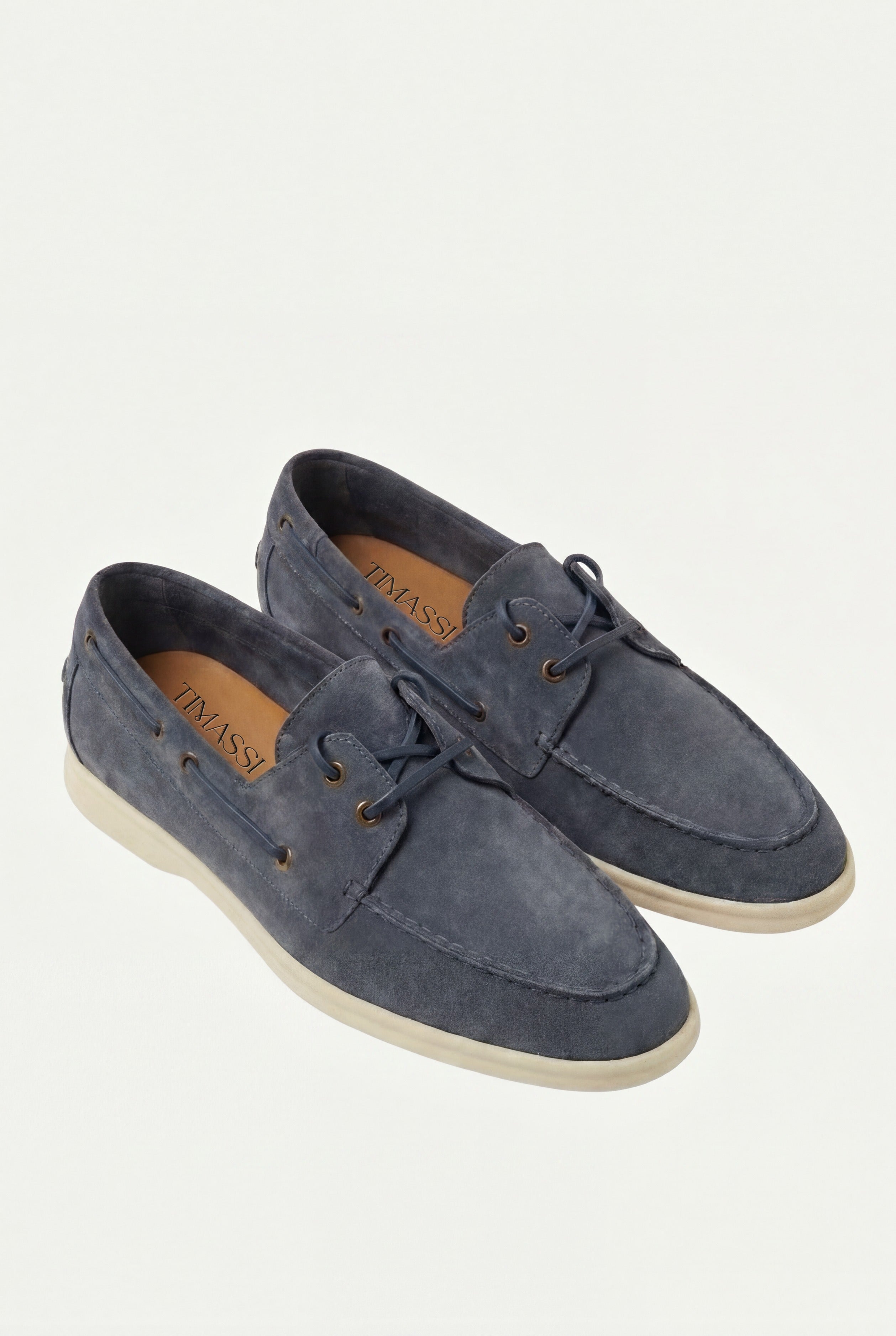 Timassi Amalfi Süet Loafer - Mavi - yakın çekim