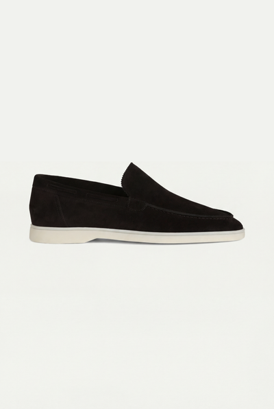 Amalfi Klasik Süet Loafer - Siyah