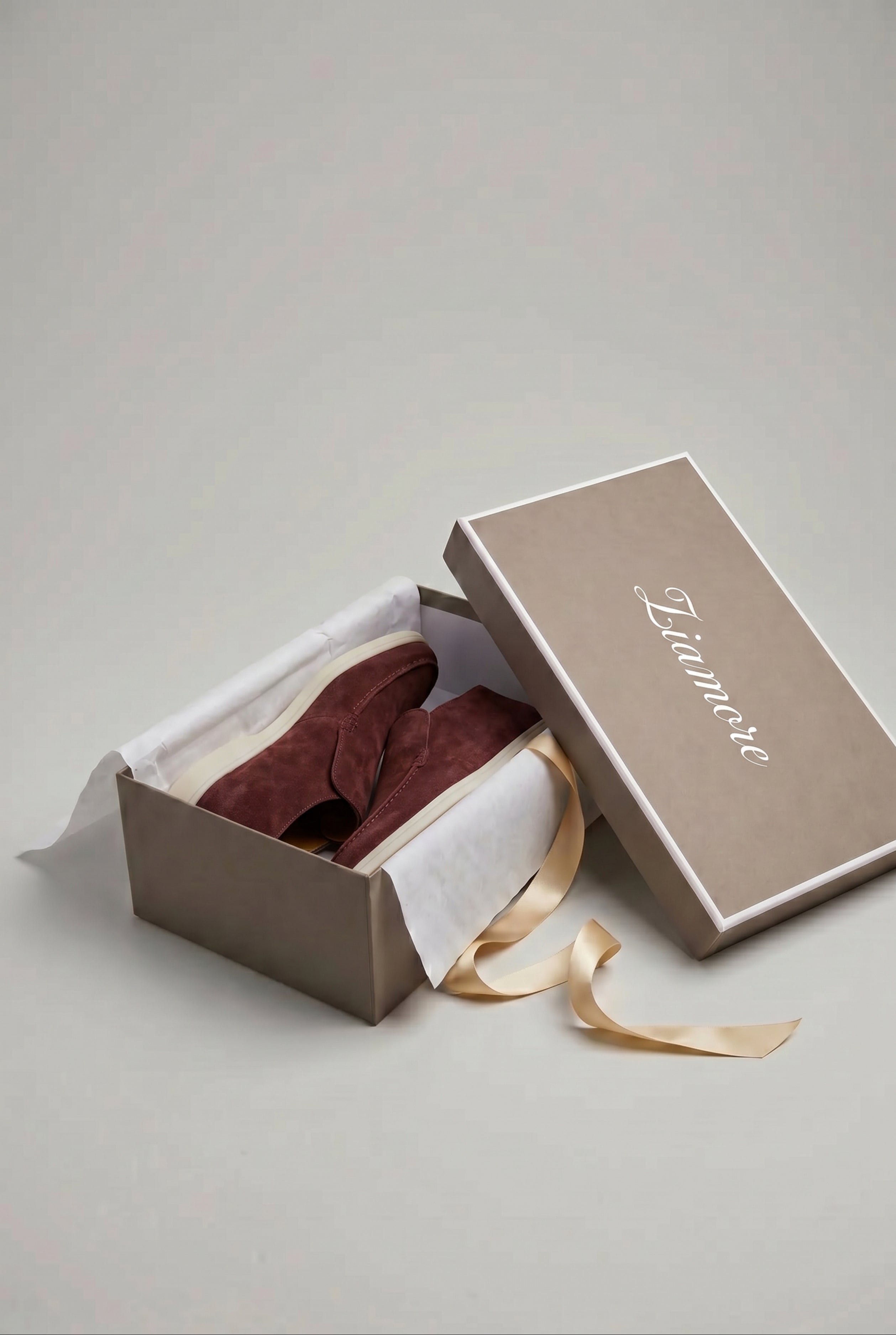 Timassi Amalfi Süet Loafer - Bordo kutu ile