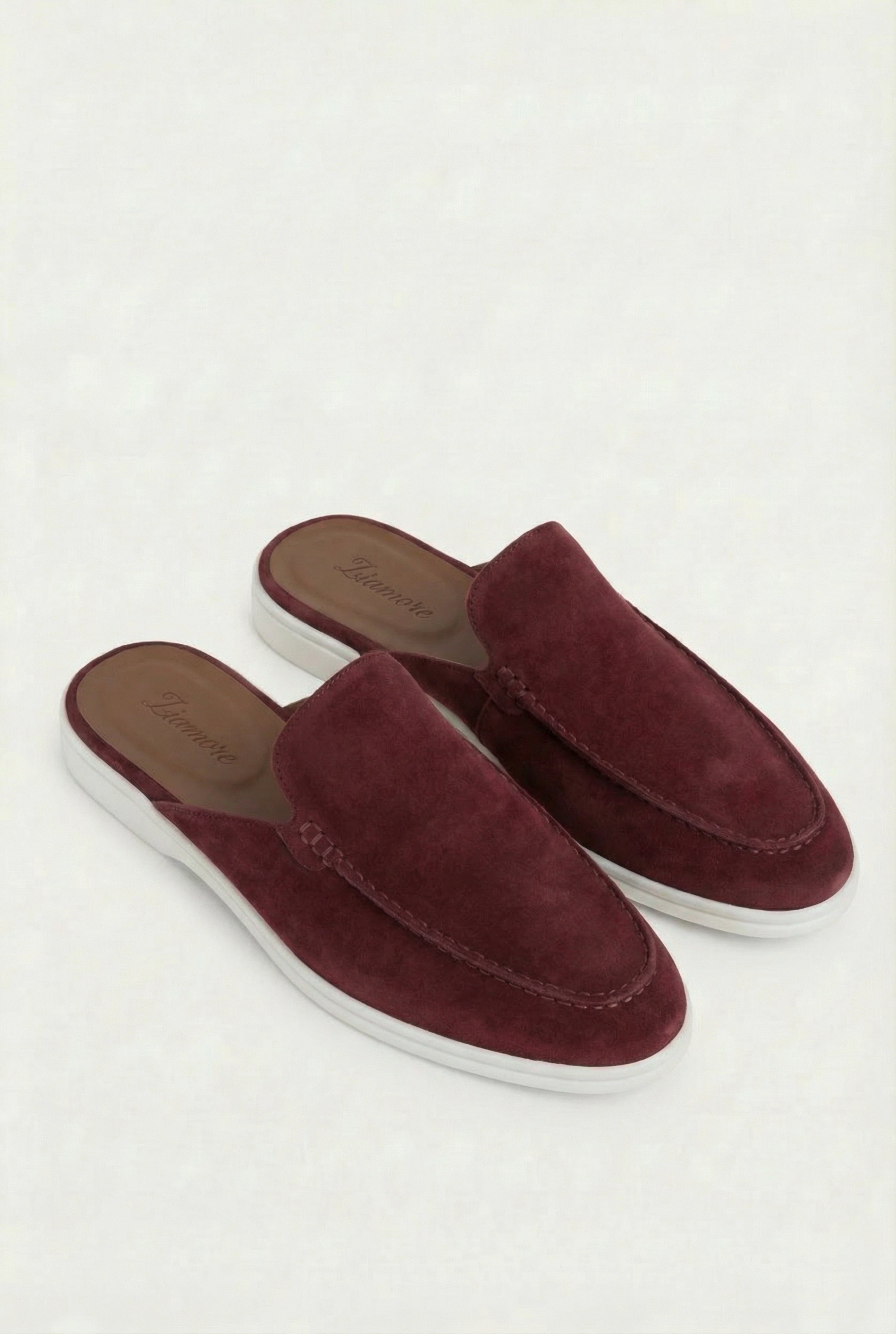 Timassi Yat Süet Mule - Bordo model üzerinde