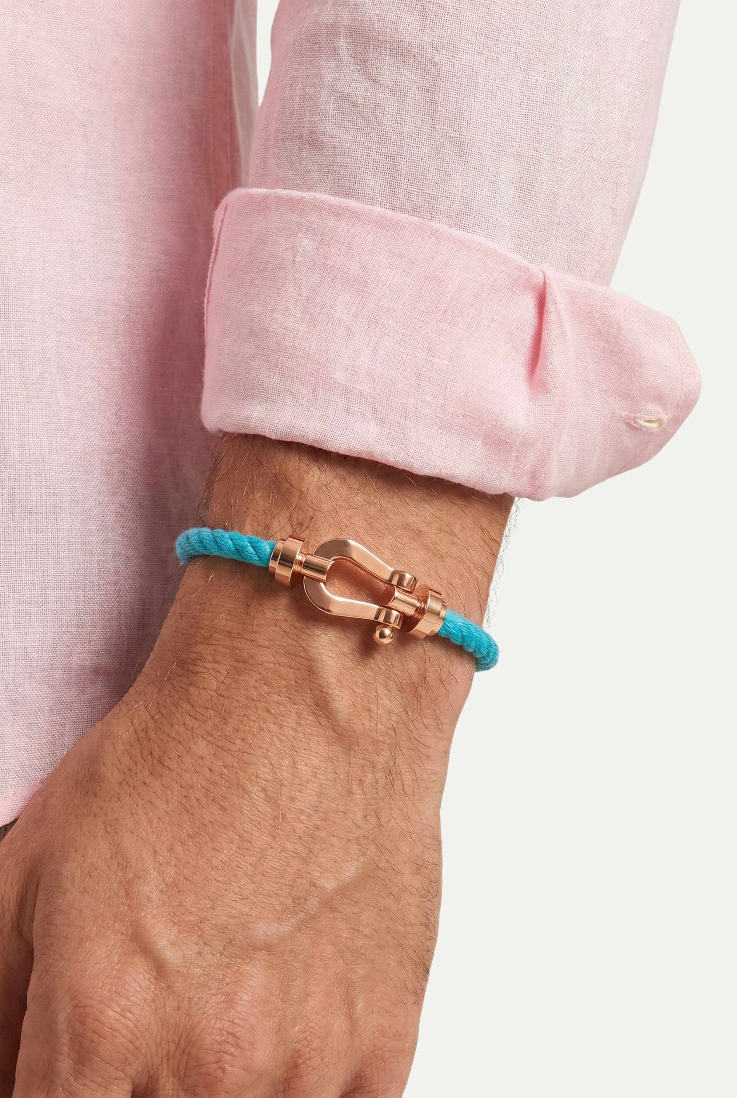 Timassi yat bileklik - Mavi/Rose Gold yakın çekim