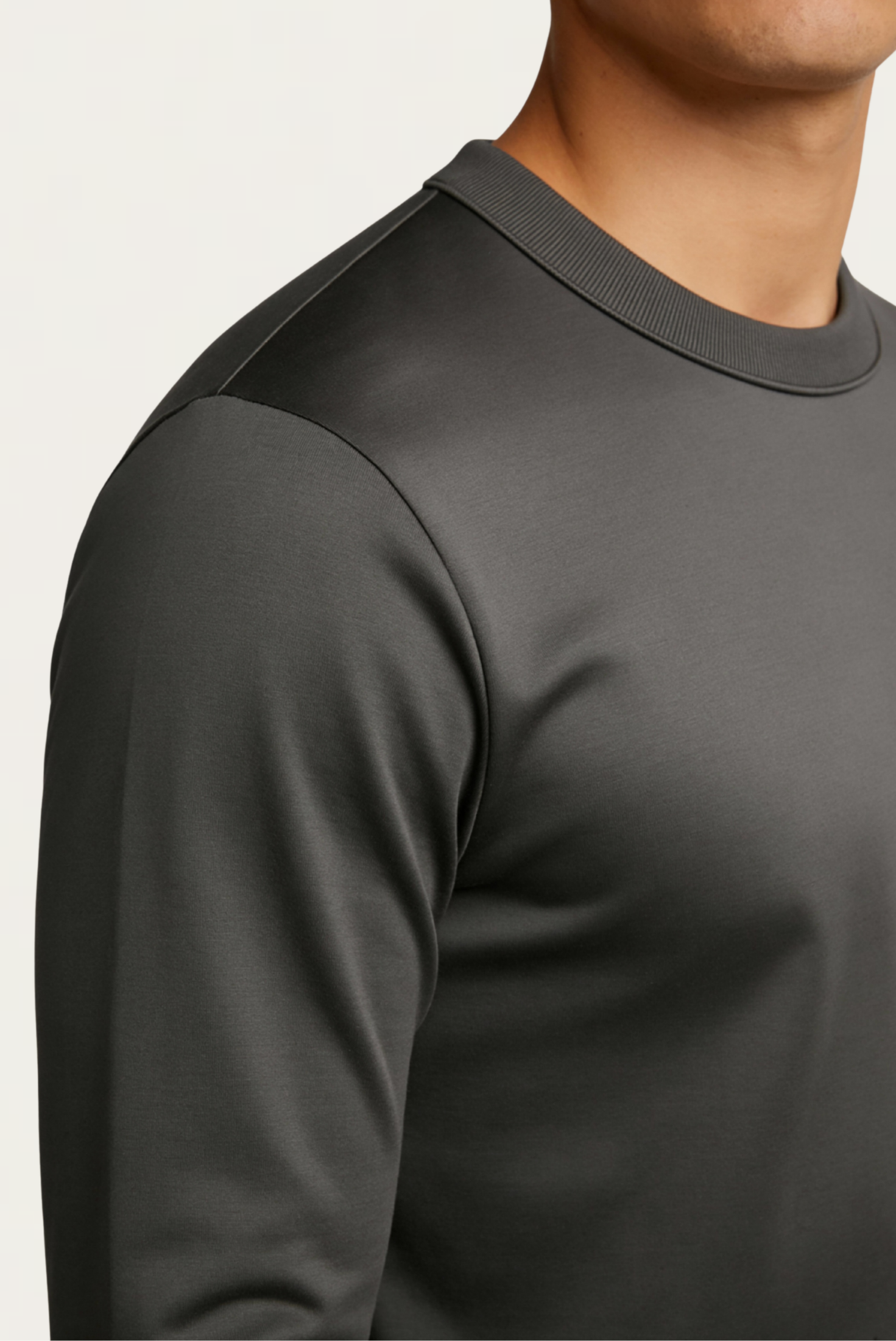 Gri Uzun Kollu T-Shirt