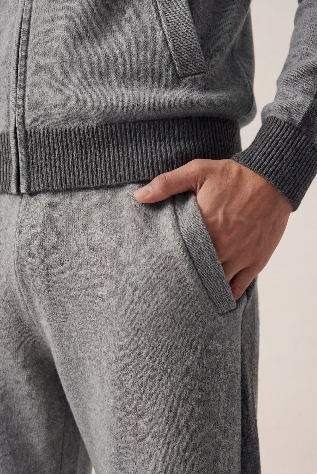 Saf Kaşmir Gri & Siyah Takım