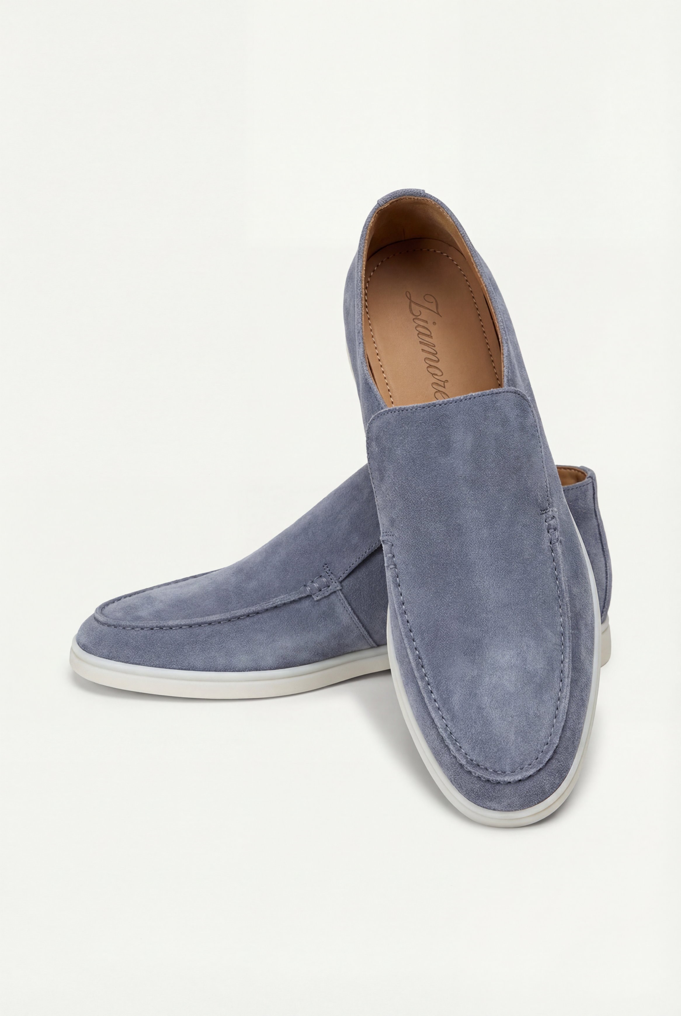 Timassi Amalfi süet loafer - bebek mavisi yan görünüm