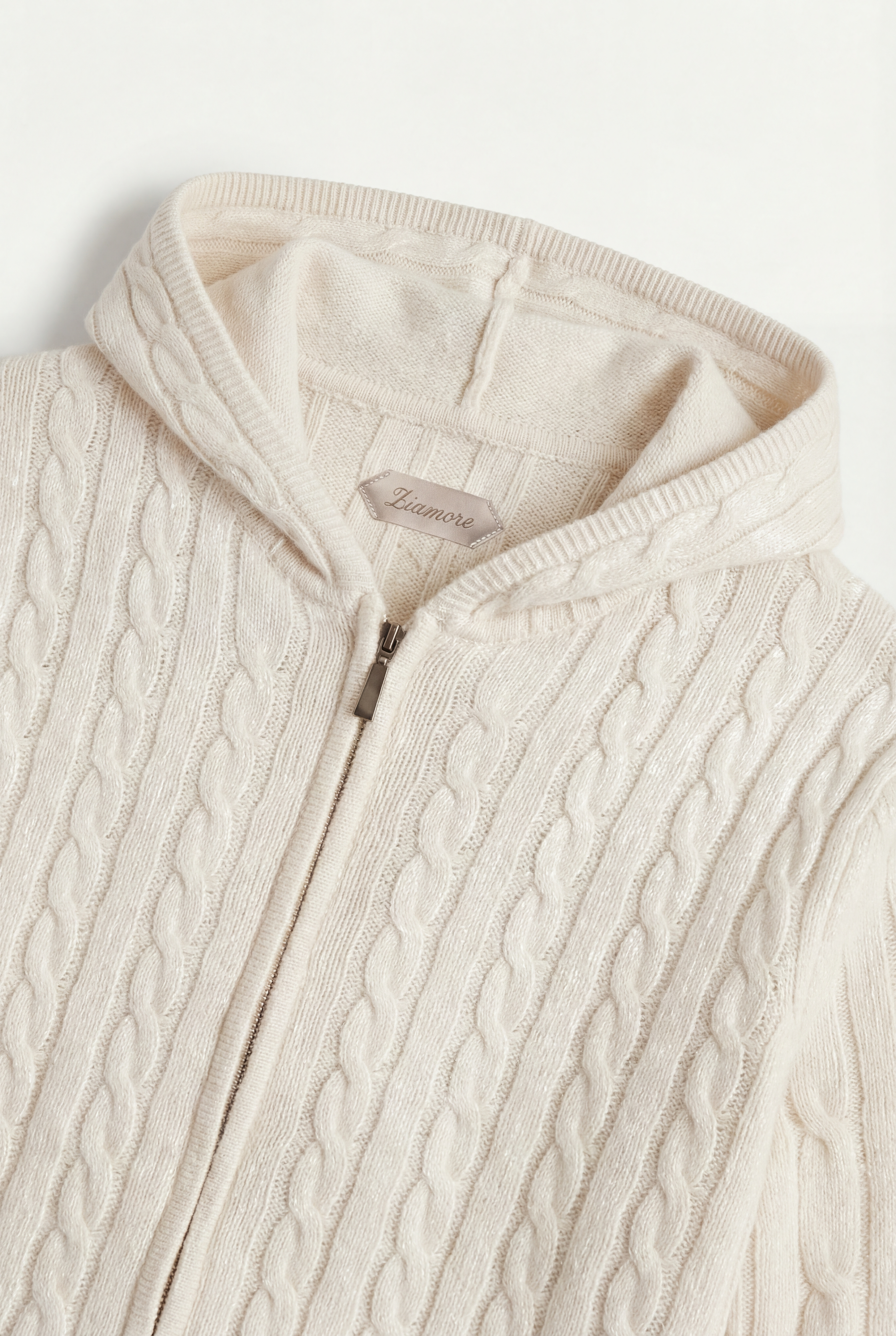Timassi Como Kaşmir Kapüşonlu Sweatshirt - kumaş dokusu