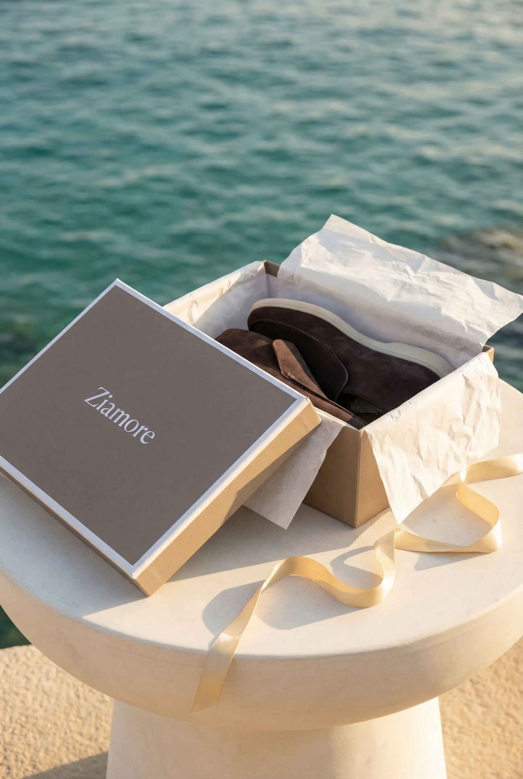 Timassi Amalfi City Süet Loafer - Kahverengi üstten görünüm