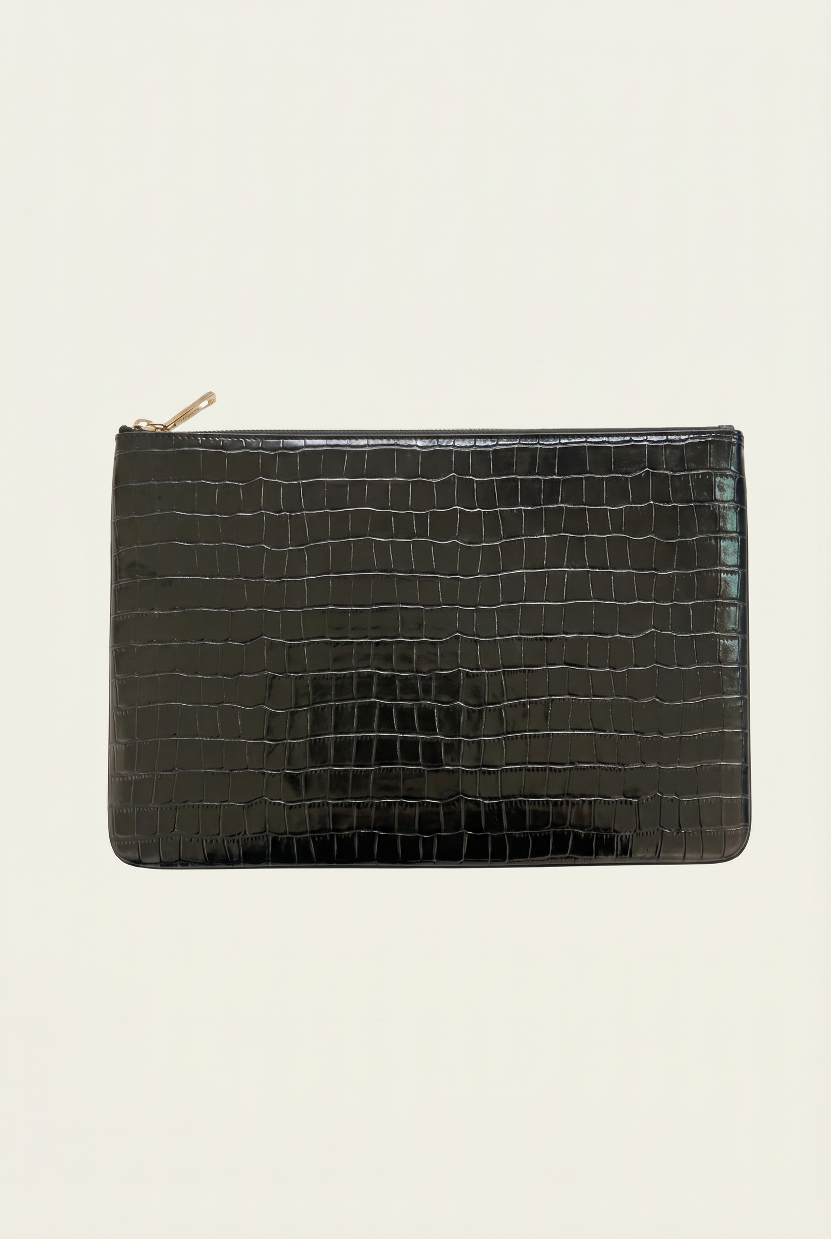 Timassi Timsah Desenli Clutch - Siyah