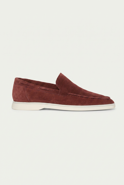 Amalfi Klasik Süet Loafer - Bordo
