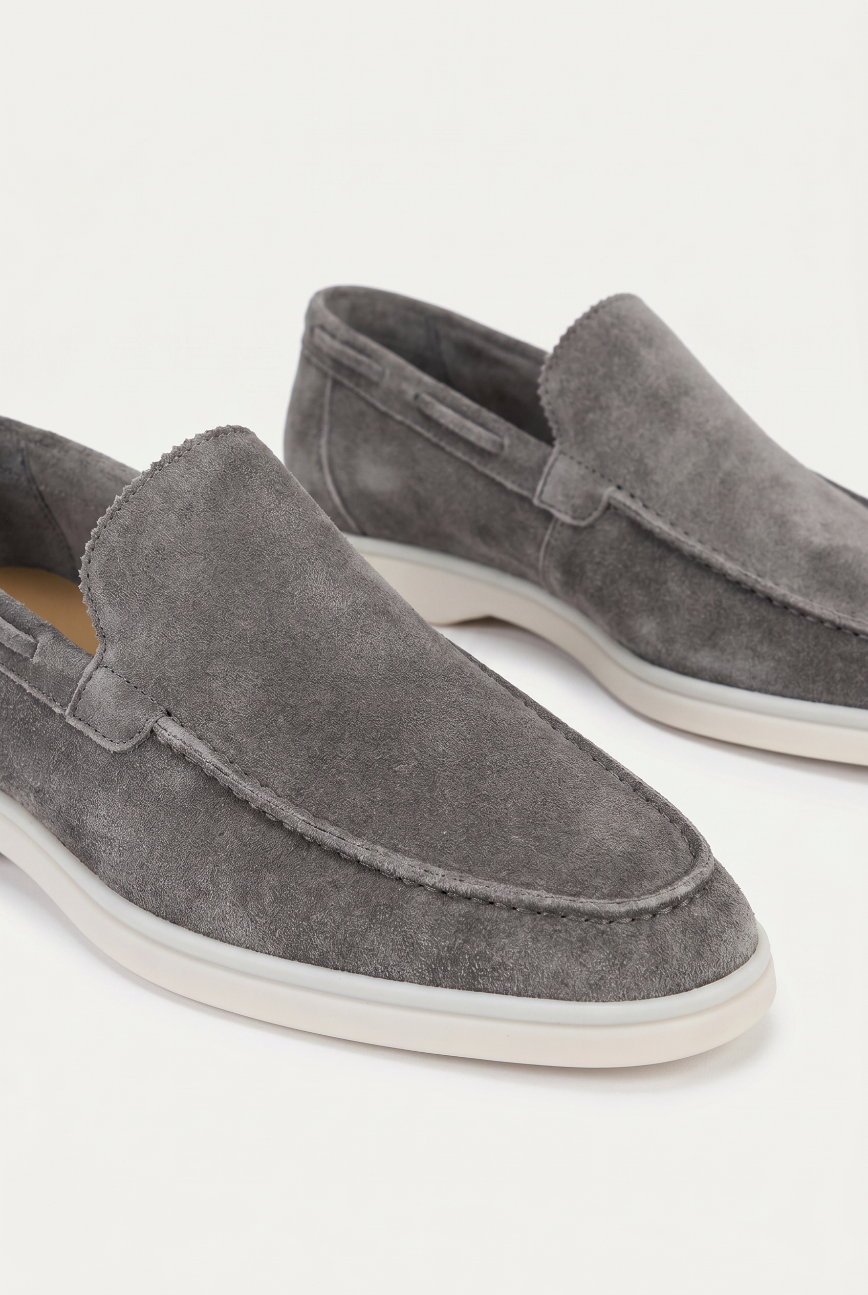 Timassi süet loafer - Gri taban detayı