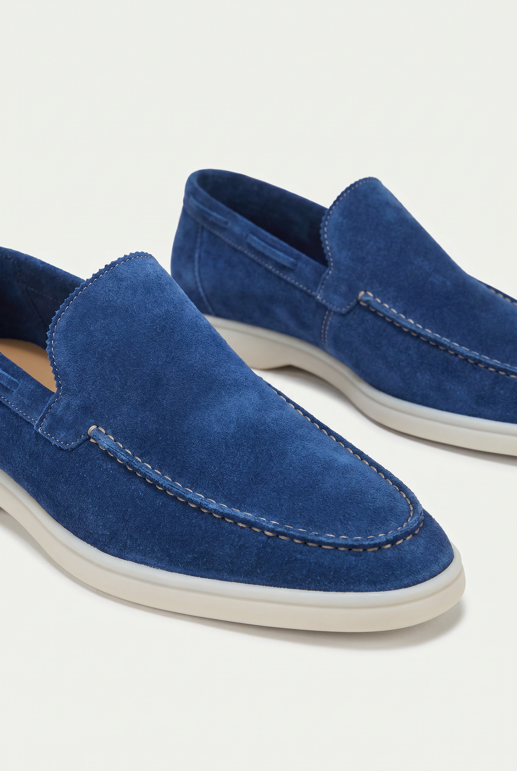 Timassi süet loafer - Safir Mavisi taban detayı