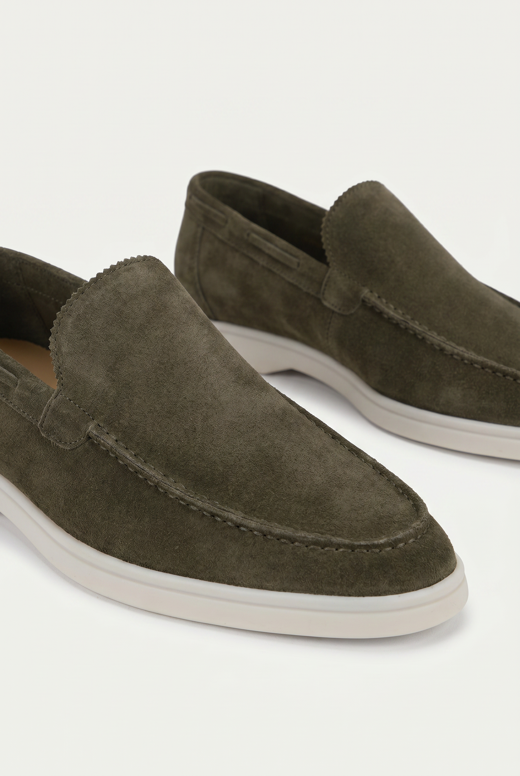 Timassi süet loafer - Zeytin Yeşili taban detayı