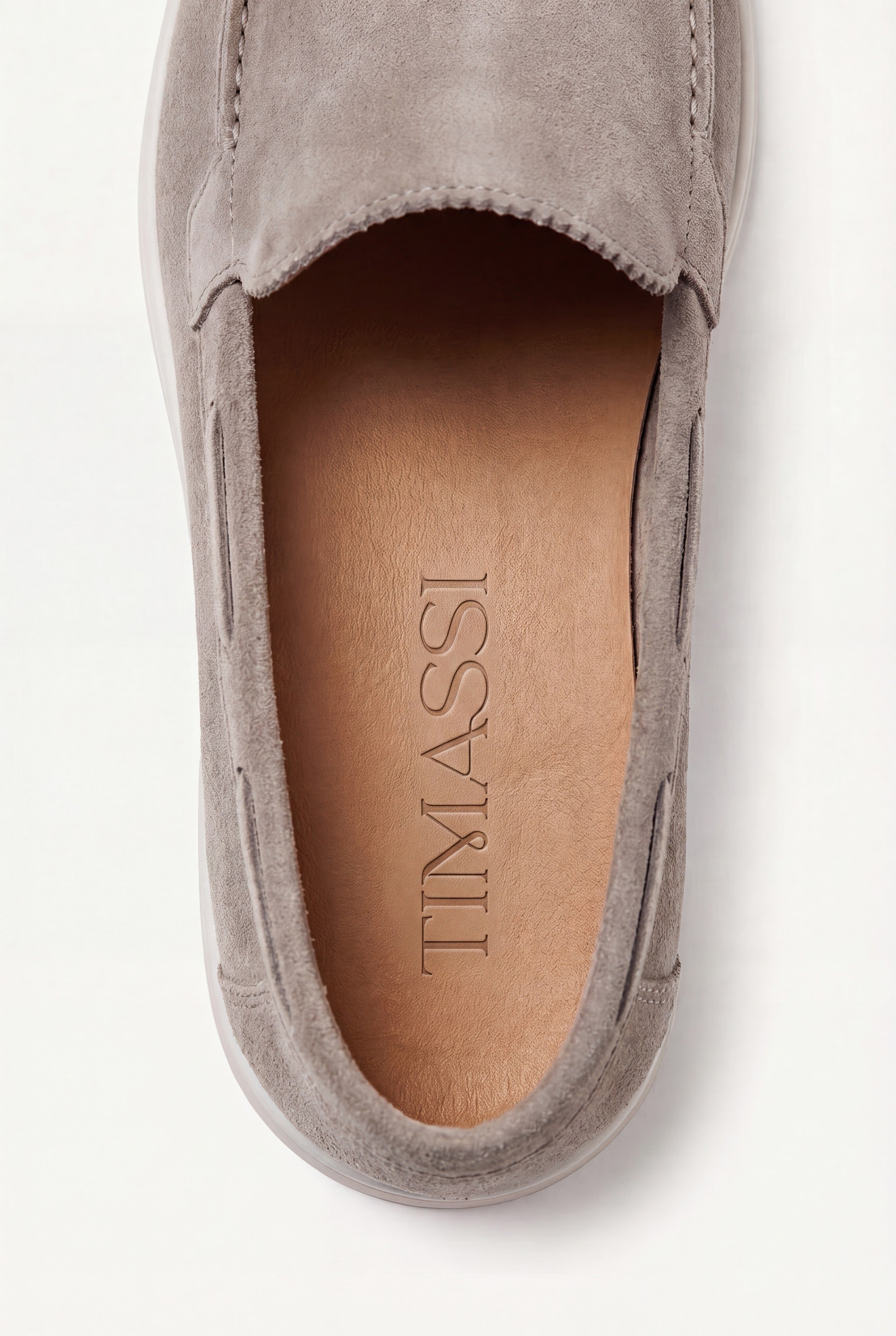 Amalfi Klasik Süet Loafer - Açık Gri