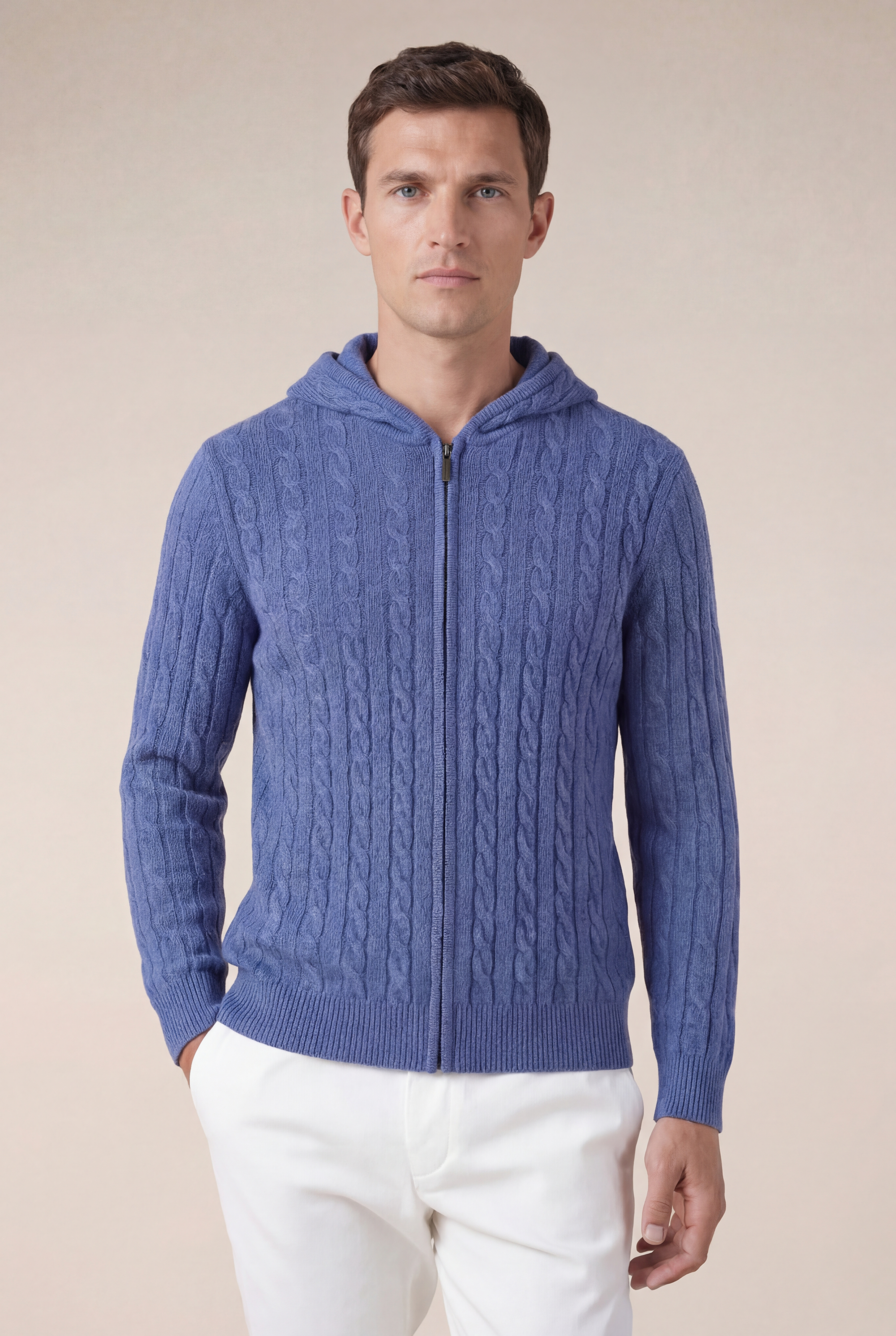 Como Kaşmir Kapüşonlu Sweatshirt - Mavi