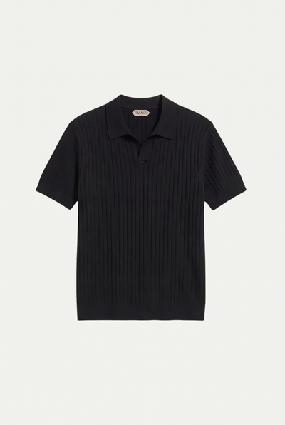 Capri Triko Polo - Siyah
